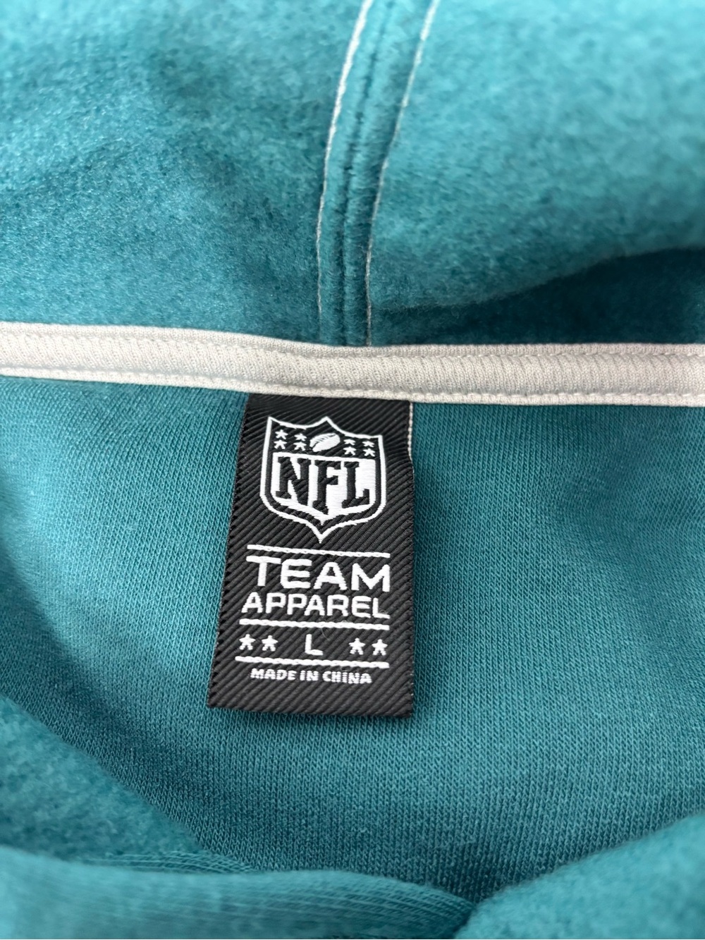NFL Philadelphia Eagles Teal Pullover Hooded Sweatshirt Size L - Picture 5 of 12